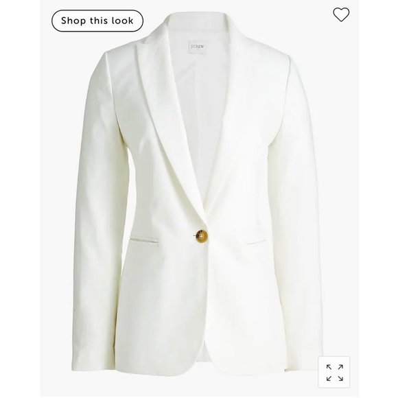 J. Crew Jackets & Blazers - J.Crew Womens $178 Linen Holland Blazer White Size 4 Al222